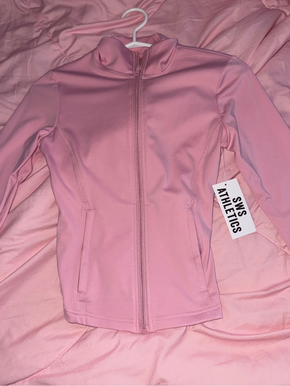 Pink Zip-Up Athletic Jacket